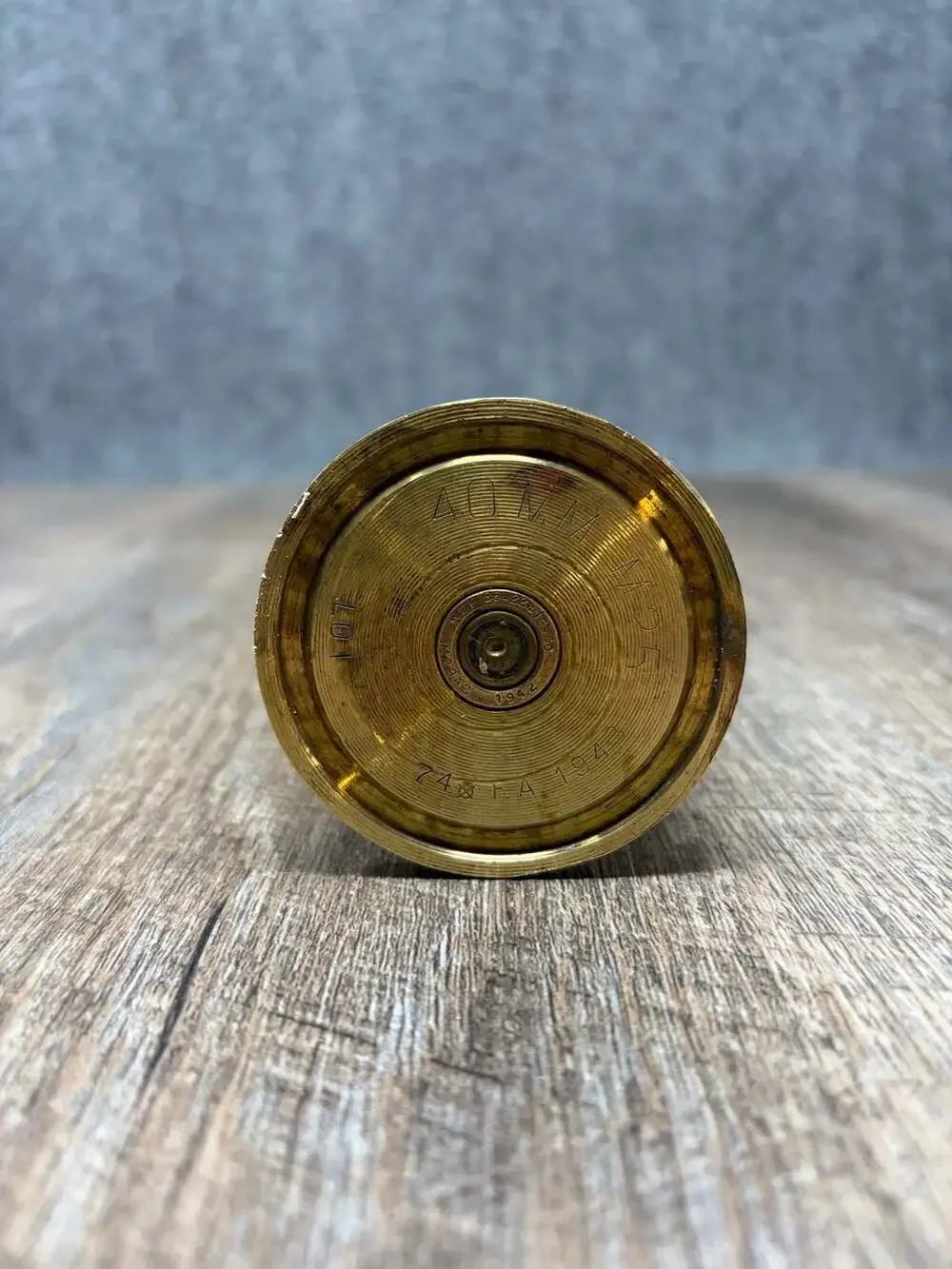 Antique WWII 1943 40MM M25 Brass Trench Art Artillery Shell - Home Decor-display